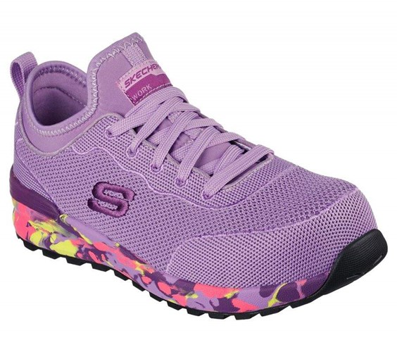 Dámské Bezpečnostní Boty Skechers Bulklin - Balran Comp Špicí Fialové Viacfarebný | BSXYGRK-80