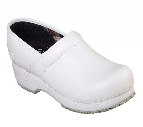 Dámské Bezpečnostní Boty Skechers Clog SR - Candaba Bílé | DQISALJ-25