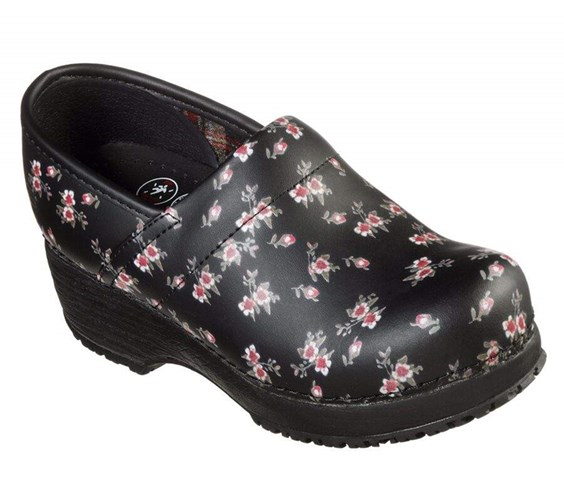 Dámské Bezpečnostní Boty Skechers Clog SR - Candaba Černé Růžové | FTYXOIK-39