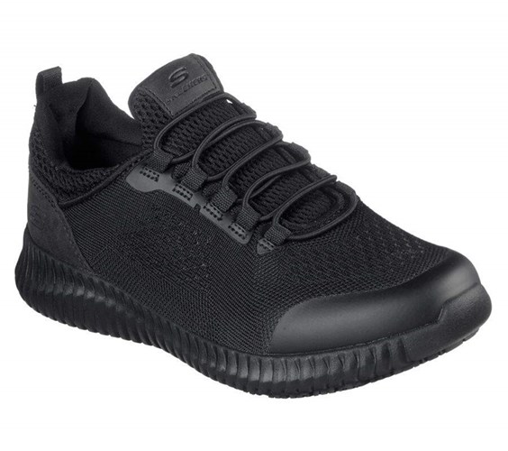 Dámské Bezpečnostní Boty Skechers Relaxed Fit: Cessnock - Carrboro SR Černé | CAONJPL-60