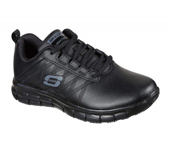 Dámské Bezpečnostní Boty Skechers Relaxed Fit: Sure Track - Erath SR Černé | ETZXMHN-48