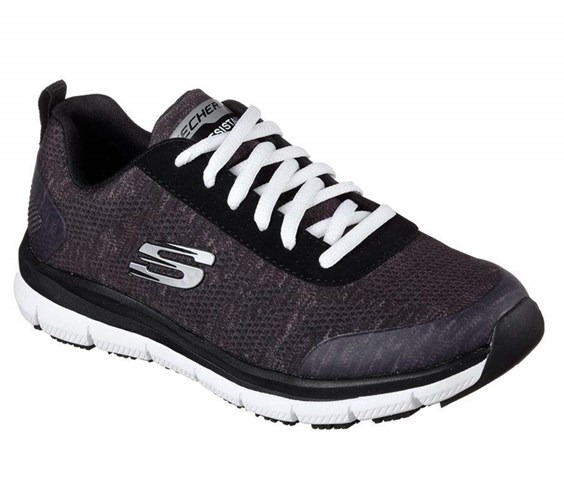 Dámské Bezpečnostní Boty Skechers Relaxed Fit: Pohodlí Flex SR - HC Pro SR Černé Bílé | HSOCJDM-43