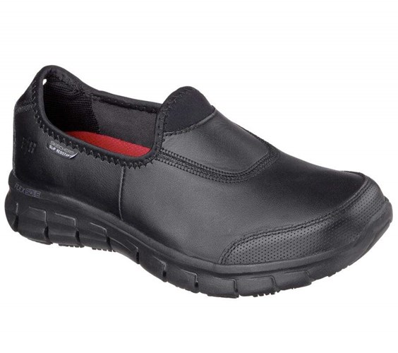 Dámské Bezpečnostní Boty Skechers Relaxed Fit - Sure Track Černé | KJSZBYI-78