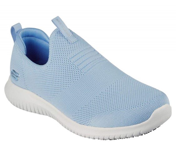 Dámské Bezpečnostní Boty Skechers Relaxed Fit: Ultra Flex SR Světle Blankyt Bílé | OTZSGVF-01