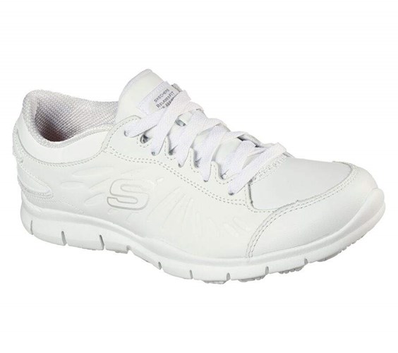 Dámské Bezpečnostní Boty Skechers Relaxed Fit: Eldred - Dewey SR Bílé | QYSLOZB-12