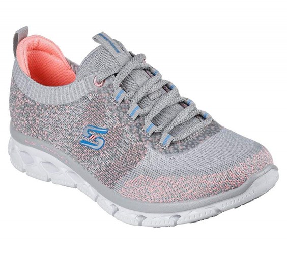 Dámské Boty Casual Skechers Glide-Step Flex - Cosmic Spirit Šedé Růžové | TZNGWXH-93