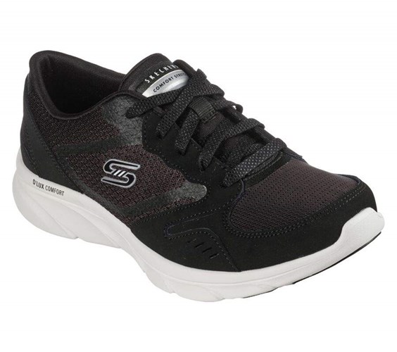 Dámské Boty Casual Skechers Relaxed Fit: D'Lux Pohodlí - Plenty Success Černé Bílé | OCFWEVY-67