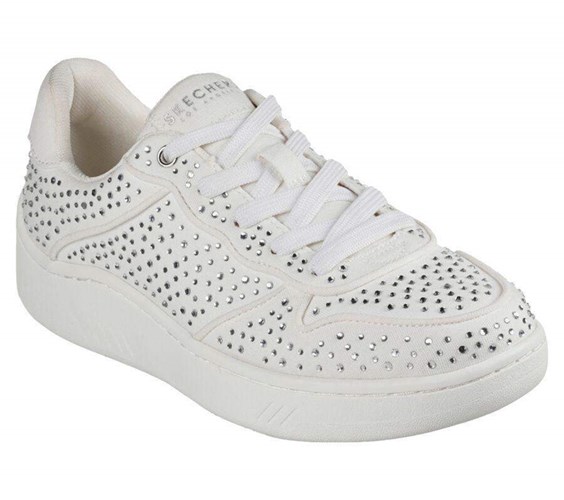 Dámské Boty Casual Skechers Upbeats - Shiny Stepper Bílé Stříbrné | JYXCKBT-08