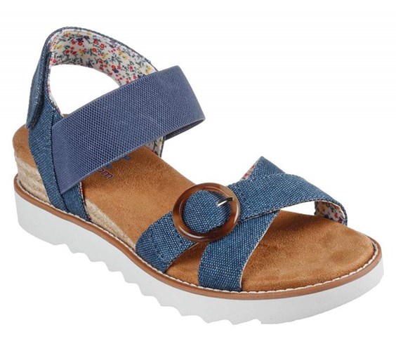 Dámské Boty Na Klínku Skechers BOBS Desert Kiss Hi - Splendid Wonder Tmavě Blankyt | AMFZRWJ-02