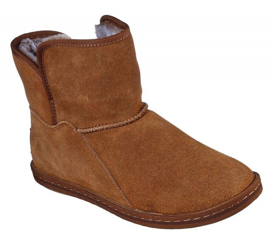 Dámské Boty Skechers Cozy Campfire - Bunny Cuddles Hnědé | VPOSFMC-53