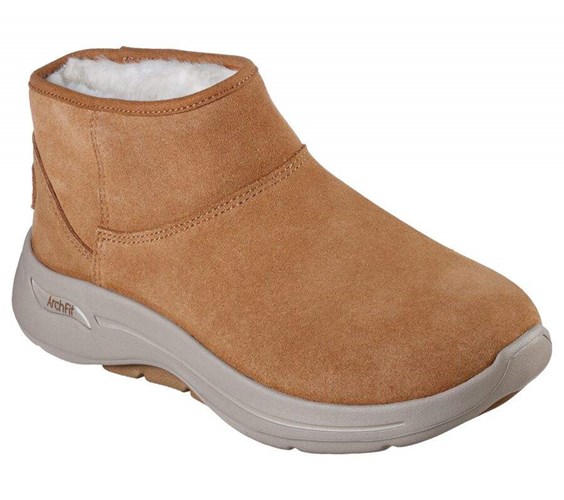 Dámské Boty Skechers GO WALK Arch Fit - Cute N Cozy Hnědé | RFVKGJO-04