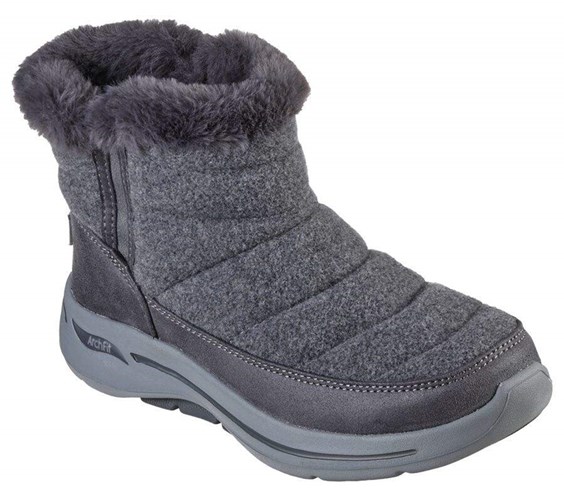 Dámské Boty Skechers GO WALK Arch Fit - Zimní Šedé | WSENJXA-95