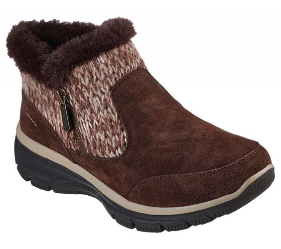 Dámské Boty Skechers Relaxed Fit: Easy Going - Warmhearted Čokolády | BCPQVLT-65