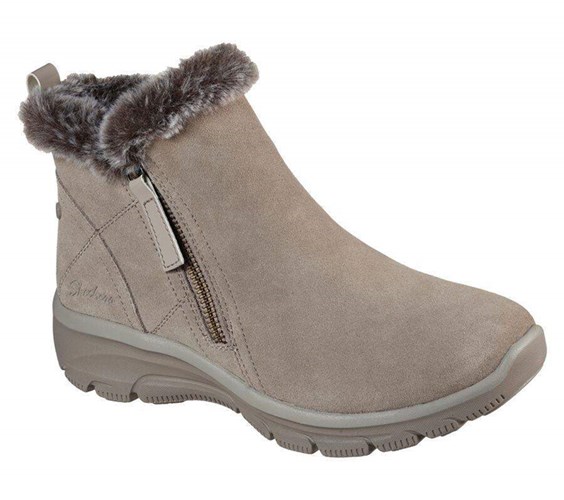 Dámské Boty Skechers Relaxed Fit: Easy Going - High Zip Světle Hnědé | DULSGXI-46