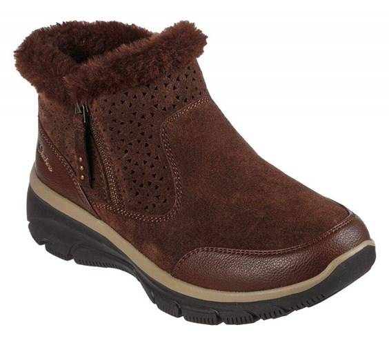 Dámské Boty Skechers Relaxed Fit: Easy Going - Perfect Snuggle Čokolády | TYRNJGB-69