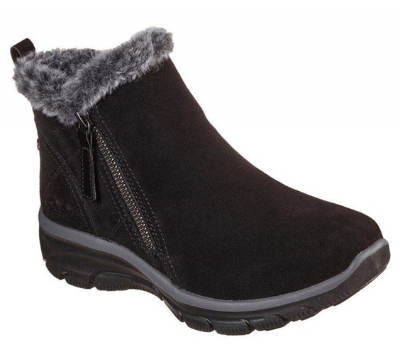 Dámské Boty Skechers Relaxed Fit: Easy Going - High Zip Černé | UQLFOJH-47