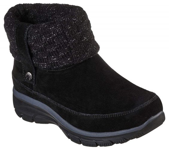 Dámské Boty Skechers Relaxed Fit: Easy Going - Upgraded Heights Černé | YSMQXTU-09