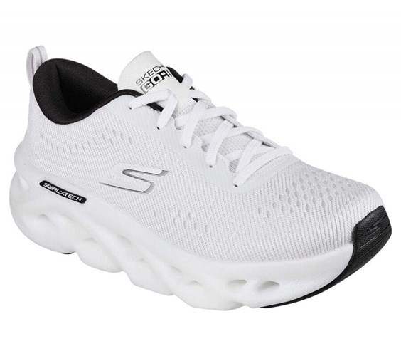 Dámské Běžecké Boty Skechers GOrun Swirl Tech Bílé Černé | CVHGDNB-51