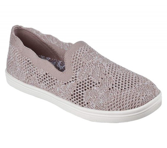 Dámské Flats Skechers Cleo Cup - Flower Winds Šedé Hnědé | IJBEQRS-73