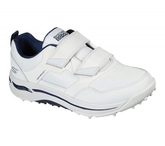 Dámské Golfové Boty Skechers GO GOLF Arch Fit - Front Nine Bílé Tmavě Blankyt | DNKTLOF-08