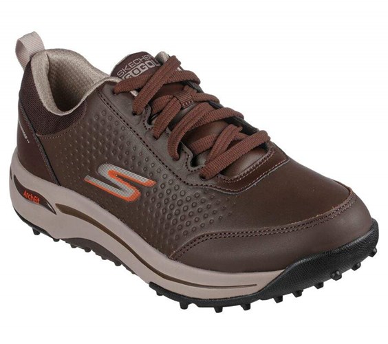 Dámské Golfové Boty Skechers GO GOLF Arch Fit - Set Up Hnědé | MSTFACE-84