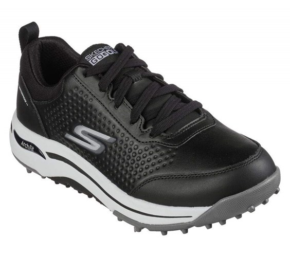 Dámské Golfové Boty Skechers GO GOLF Arch Fit - Set Up Černé Bílé | WYMDKJX-90