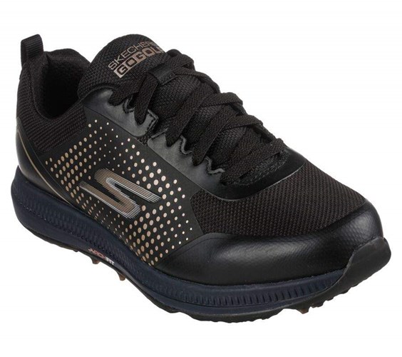 Dámské Golfové Boty Skechers GO GOLF Elite 5 Sportovní Černé Zlaté | RCGEQSP-52