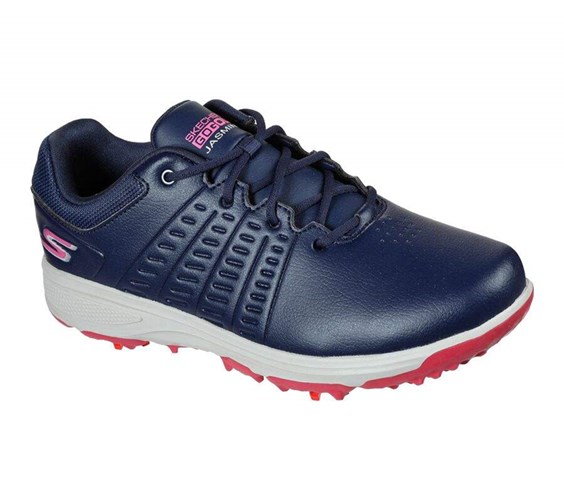 Dámské Golfové Boty Skechers GO GOLF Jasmine Tmavě Blankyt Růžové | PWBUVIR-70