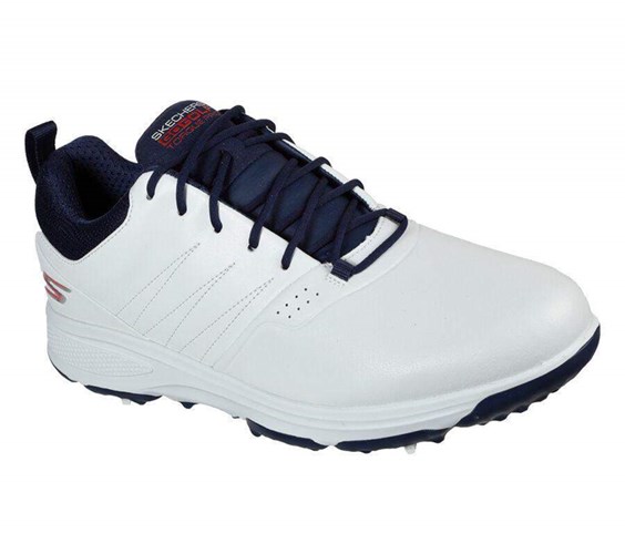 Dámské Golfové Boty Skechers GO GOLF Torque Pro Bílé Tmavě Blankyt | WYPECAZ-28