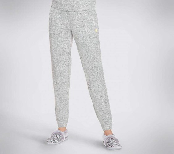 Dámské Kalhoty Jogger Skechers BOBS Heart Cozy Šedé | VDSRCPN-76