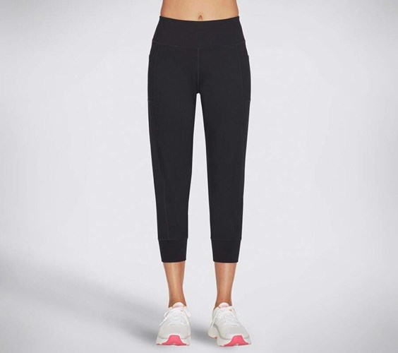 Dámské Kalhoty Jogger Skechers GOWALK Evolution Crop Černé | SJQDYPO-09