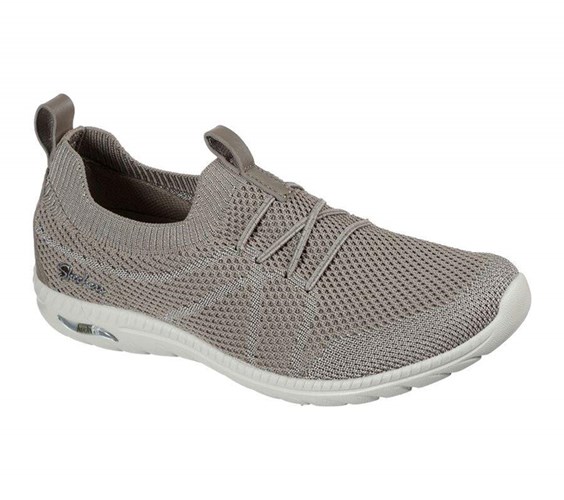 Dámské Mokasíny Skechers Arch Fit Flex Šedé Hnědé | XQODFWU-03