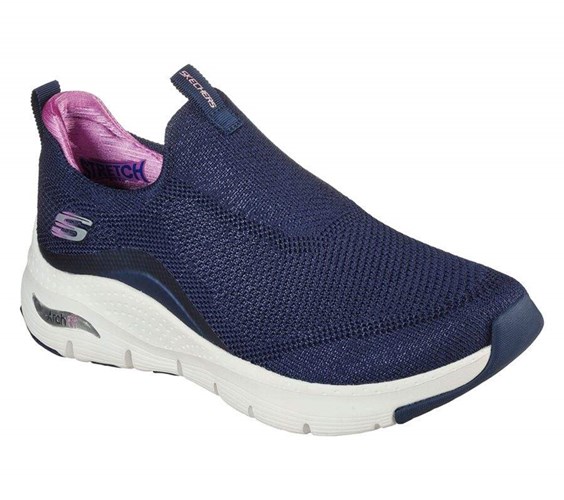 Dámské Mokasíny Skechers Arch Fit - Keep It Up Tmavě Blankyt Fialové | UECLKYJ-67