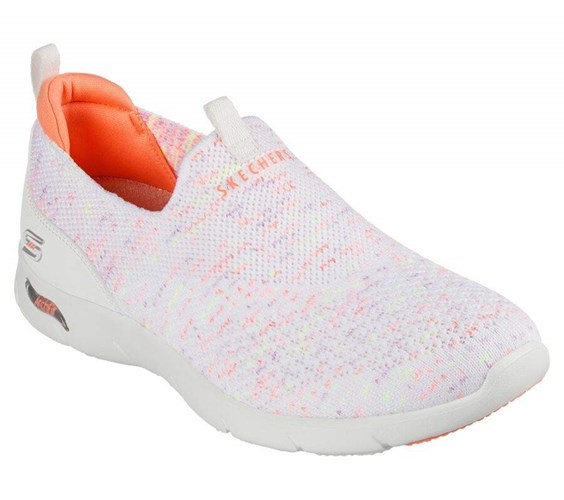 Dámské Mokasíny Skechers Arch Fit Refine - All Heart Bílé Růžové | KAINJQH-57