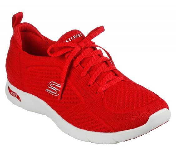 Dámské Mokasíny Skechers Arch Fit Refine - Ideal Muse Červené | MCBOTUP-61