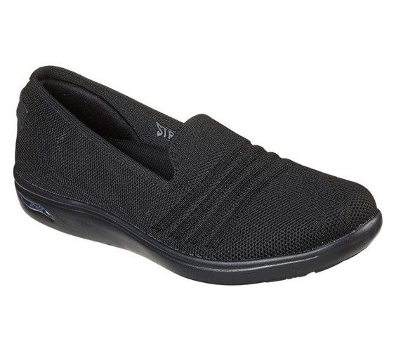 Dámské Mokasíny Skechers Arch Fit Uplift - Cutting Edge Černé | BPMTCFJ-38