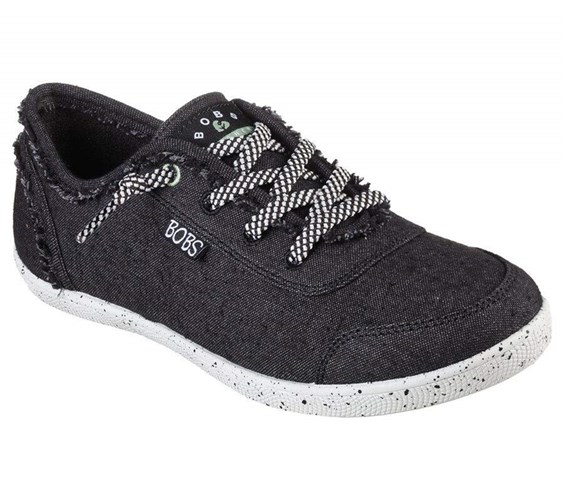 Dámské Mokasíny Skechers BOBS B Cute - Clean Life Černé | YLKDGMU-62