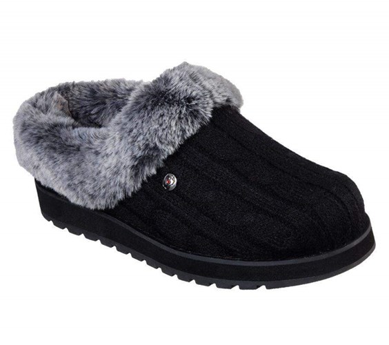 Dámské Mokasíny Skechers BOBS Keepsakes - Ice Angel Černé | SGVMWRP-02