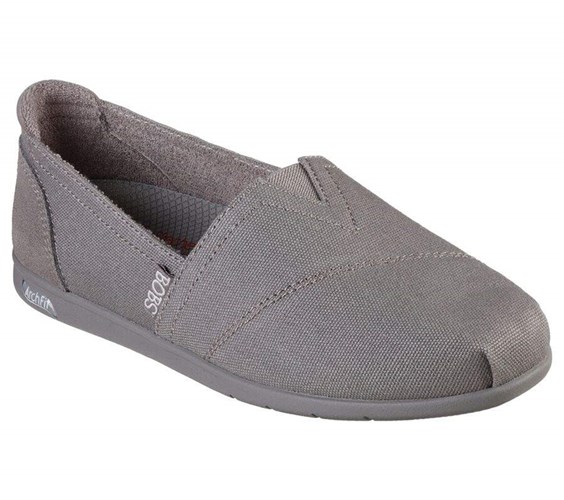 Dámské Mokasíny Skechers BOBS Plush Arch Fit - For3ver Luv Šedé | YKIQERD-30