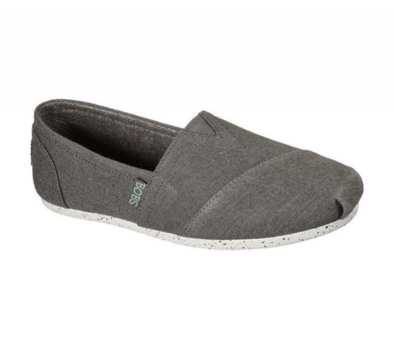 Dámské Mokasíny Skechers BOBS Plush - Nature's Kiss Šedé | EWXLHUM-17