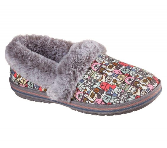 Dámské Mokasíny Skechers BOBS Too Cozy - Snuggle Rovers Šedé Viacfarebný | APYENGW-14