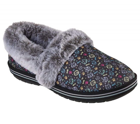 Dámské Mokasíny Skechers BOBS Too Cozy - Blizzard Bits Černé Viacfarebný | EDBQGJA-36