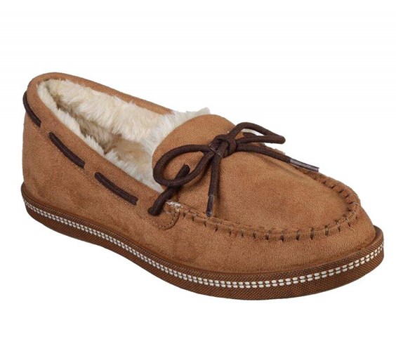 Dámské Mokasíny Skechers Cozy Campfire - Toasty Ties Hnědé | BFZKTAD-08