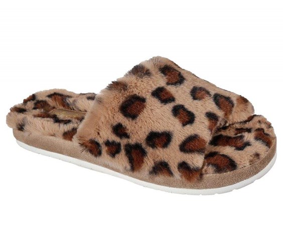 Dámské Mokasíny Skechers Cozy Pantofle - Wild Night Hnědé | IFZBKSL-45