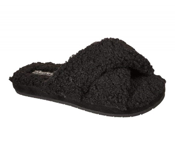 Dámské Mokasíny Skechers Cozy Pantofle Černé | VMSPUYE-68