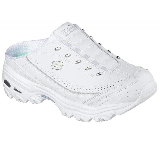 Dámské Mokasíny Skechers D'lites - Bright Sky Bílé Stříbrné | BVRGQDF-01