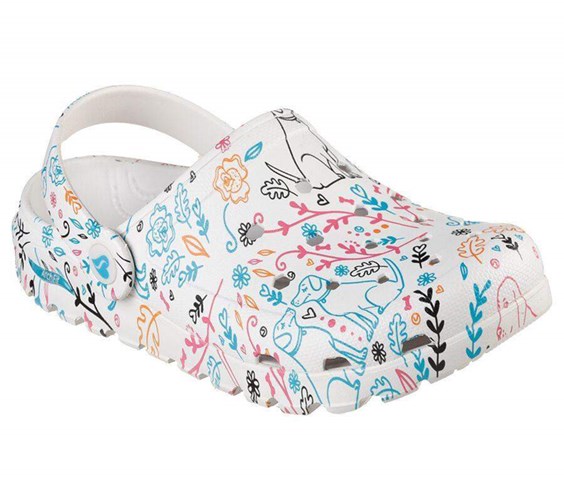 Dámské Mokasíny Skechers Foamies: Arch Fit Footsteps - Flower Pups Bílé Viacfarebný | OHMGKWT-72