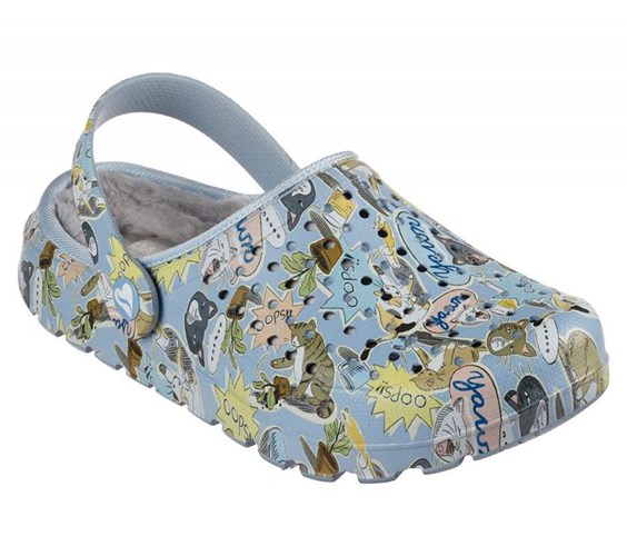 Dámské Mokasíny Skechers Foamies: Footsteps Podšité - Witty Kitty Blankyt Viacfarebný | QSRMAOZ-50