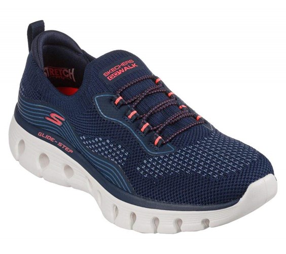 Dámské Mokasíny Skechers GO WALK Glide-Step Flex - Silver Spirit Tmavě Blankyt Koralove | PGEFJMV-51