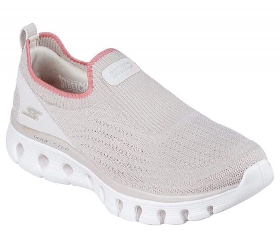 Dámské Mokasíny Skechers GO WALK Glide-Step Flex - Dazzling Joy Šedé Hnědé Růžové | ZGMWEQJ-53